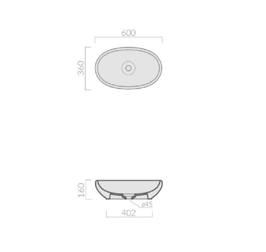 Раковина GALASSIA ERGO 7106 накладная без отверстий без перелива цвет белый глянцевый