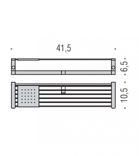 Полочка COLOMBO DESIGN TIME W4275 с крючками с металлической полочкой