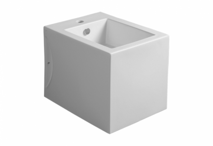 Биде SIMAS FROZEN Напольное приставное с одним намеченным отверстием в центре цвет белый FZ04