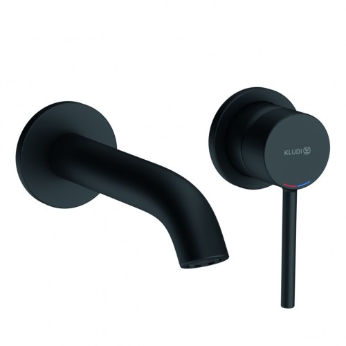 Смеситель KLUDI BOZZ BLACK 382443976 для раковины настенный встраиваемый внешняя часть