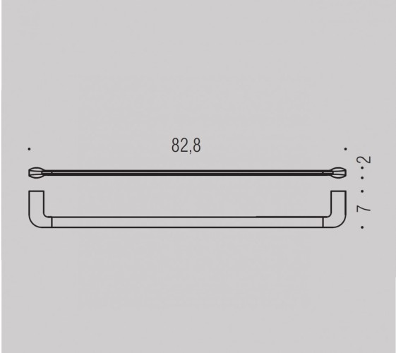 Полотенцедержатель COLOMBO DESIGN TRENTA B3011XL широкий