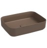 Раковина ISVEA Infinity накладная ШГВ 500*360*120 отверстия для смесителя отсутствуют цвет коричневый