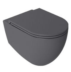 Унитаз ISVEA Infinity подвесной ШГВ 365*530*400 цвет-антрацит матовый
