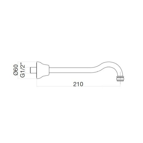 Излив Webert Armony AC0537015, хром