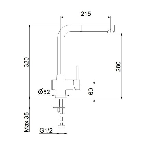 Смеситель для кухни Webert Lisbona LS940302015, хром