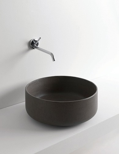 Раковина Artceram Cognac Quadro накладная без отверстий цвет Black матовый COL001 17 00