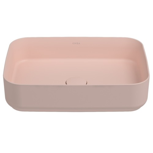 Раковина ISVEA Infinity накладная ШГВ 500*360*120 отверстия для смесителя отсутствуют цвет лососевый