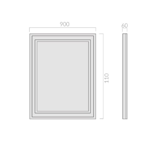 Зеркало в рамке GALASSIA ETHOS 5561 NE цвет черный глянцевый