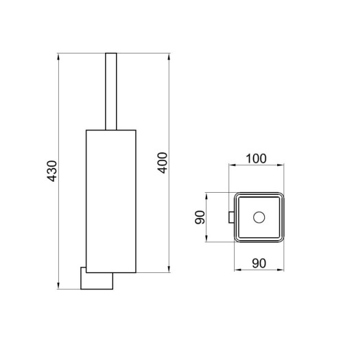 Ершик для унитаза подвесной Webert Living LV501301560, черный