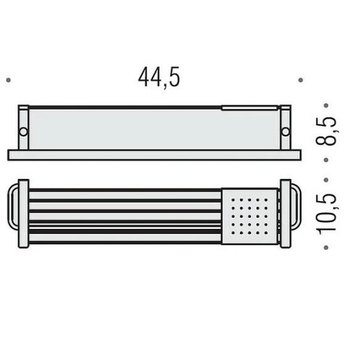 Полочка COLOMBO DESIGN TIME W4277 с полотенцедержателем с металлической полочкой