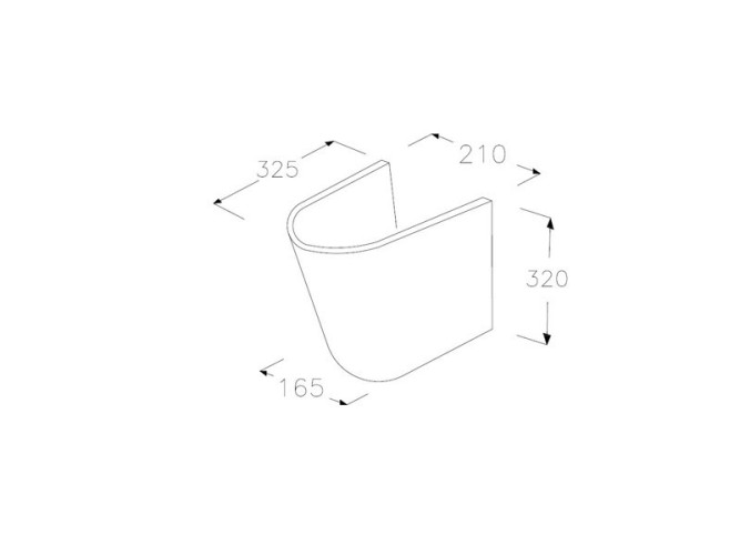 Полупьедестал HATRIA NIDO Y0R601 подвесной цвет белый