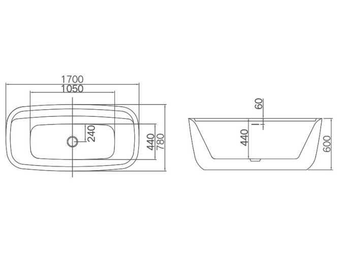 Ванна HATRIA Ванны Y8AH01 отдельностоящая цвет белый