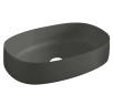 Раковина Artceram Cognac Quadro накладная без отверстий цвет Black матовый COL003 17 00