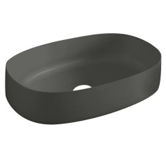 Раковина Artceram Cognac Quadro накладная без отверстий  цвет Black матовый COL003 17 00