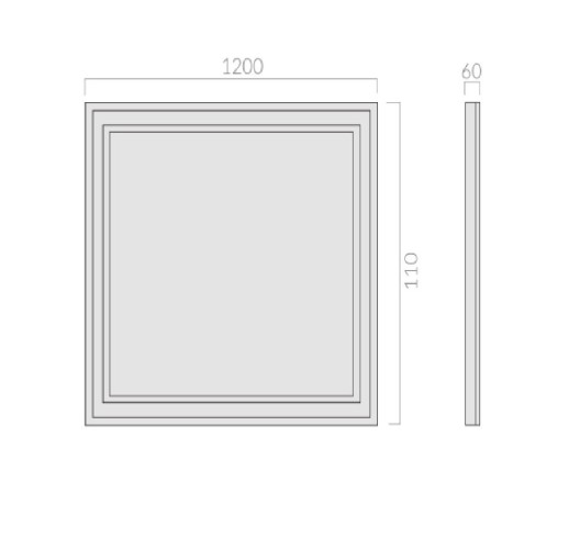 Зеркало в рамке GALASSIA ETHOS 5562 NE цвет черный глянцевый