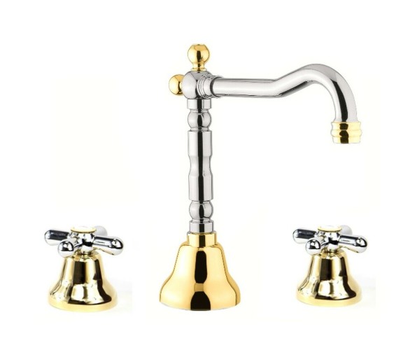 Смеситель для раковины Webert Armony AM750202017. хром/золото