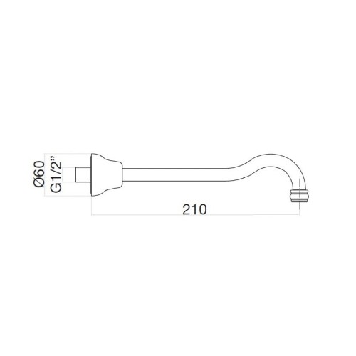 Излив Webert Armony AC0537065, бронза