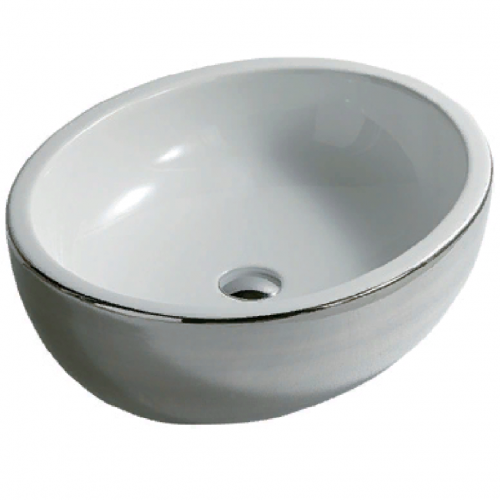 Раковина GALASSIA ERGO 9863 накладная без отверстий без перелива цвет белый глянцевый