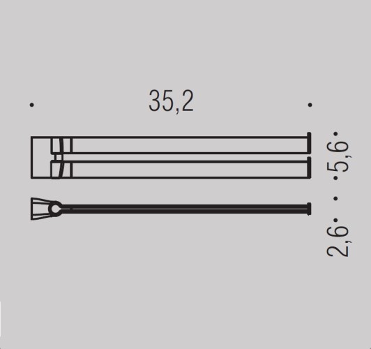 Полотенцедержатель COLOMBO DESIGN TRENTA B3012 двойной