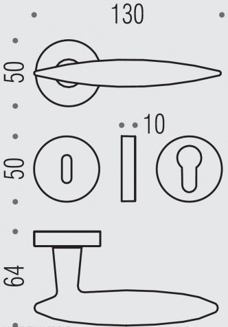 Дверная ручка Colombo PEGASO AM11R хром матовый