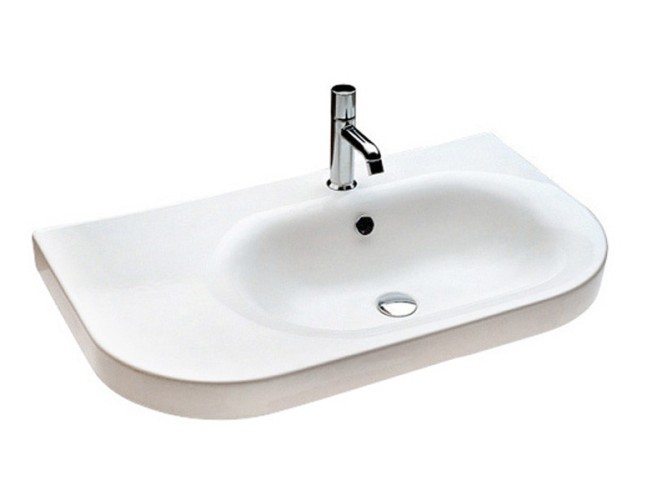 Раковина HATRIA DAYTIME Y0YZ01 подвесная с одним отверстием с переливом цвет белый