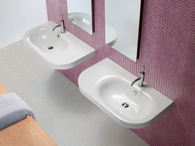 Раковина HATRIA DAYTIME Y0YZ01 подвесная с одним отверстием с переливом цвет белый