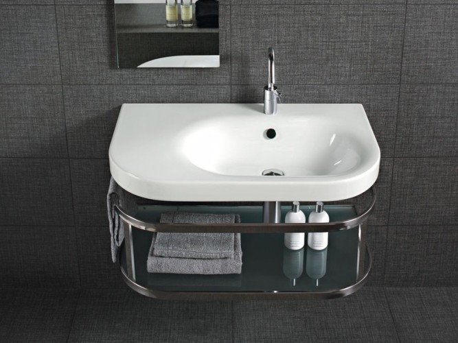 Раковина HATRIA DAYTIME Y0YZ01 подвесная с одним отверстием с переливом цвет белый