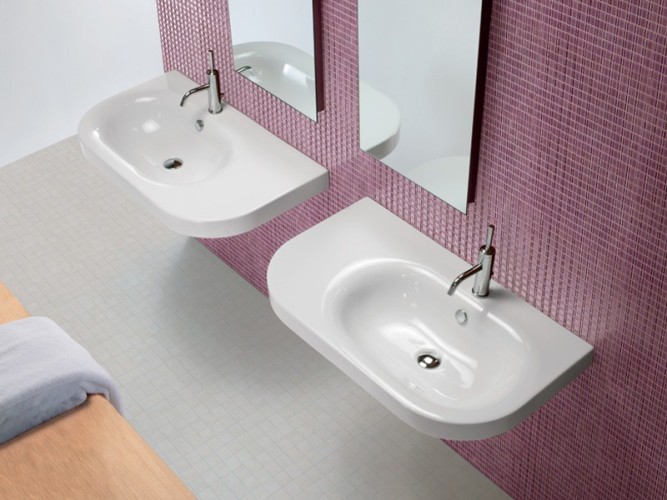 Раковина HATRIA DAYTIME Y0YZ01 подвесная с одним отверстием с переливом цвет белый