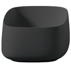 Раковина Artceram Cognac Quadro накладная без отверстий  цвет Black матовый COL006 17 00