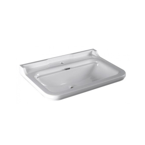 Раковина KERASAN подвесная с переливом с одним отверстием цвет белый/хром 4141K1bi/cr*1