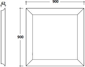 Зеркало в рамке GALASSIA ETHOS 8487 NE цвет черный глянцевый