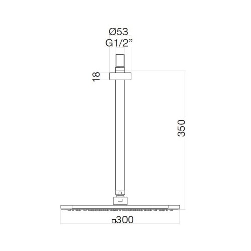 Верхний душ Webert AC0943560, черный