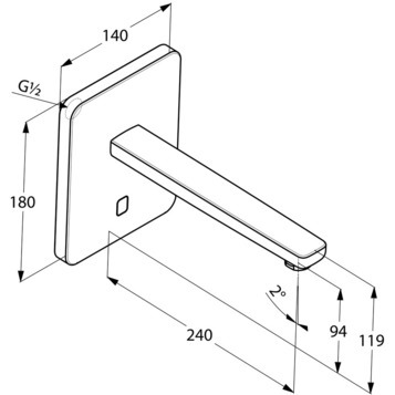 Смеситель KLUDI ZENTA 3840205 для раковины сенсорный