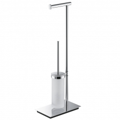 Стойка COLOMBO DESIGN SQUARE B9904 напольная с держателем туалетной бумаги и ершиком