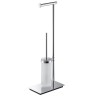 Стойка COLOMBO DESIGN SQUARE B9904 напольная с держателем туалетной бумаги и ершиком