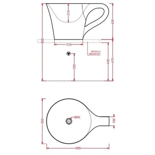 Раковина Artceram One Shot напольный без отверстий цвет белый  OSL005 01 00