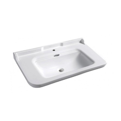 Раковина KERASAN подвесная с переливом с одним отверстием цвет белый/хром 4142K1bi/cr*1