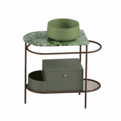 Ящик выдвижной Artceram Flair 3.0 с боковой секцией для металлической консоли цвет musk ACM037 58