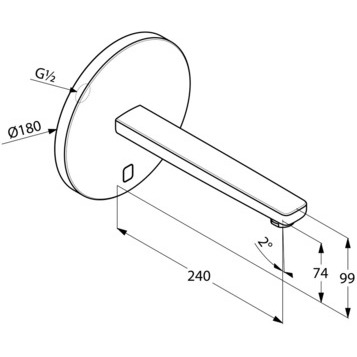 Смеситель KLUDI ZENTA 3840305 для раковины сенсорный