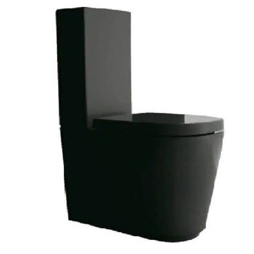Унитаз моноблок с бачком GALASSIA SA02 8962NE+8964 напольный цвет черный глянцевый