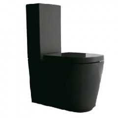 Унитаз моноблок с бачком GALASSIA SA02 8962NE+8964 напольный цвет черный глянцевый