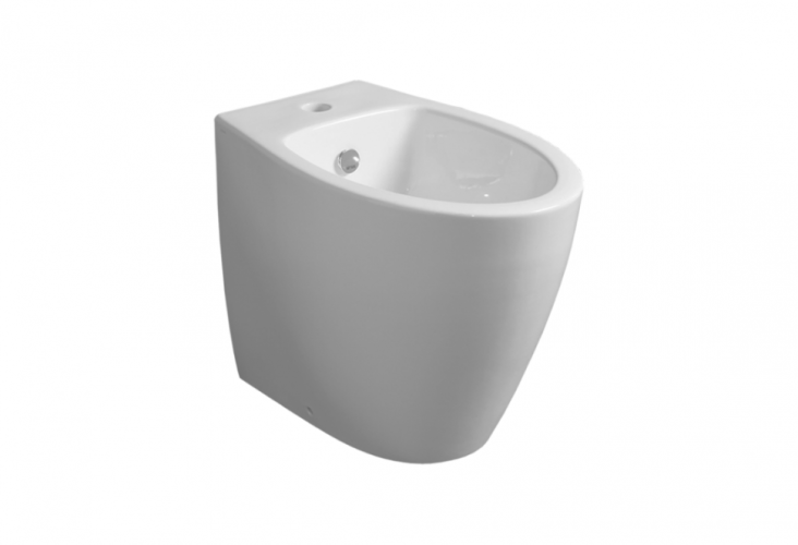 Биде SIMAS LFT Spazio Напольное приставное с одним отверстием цвет белый LFT21