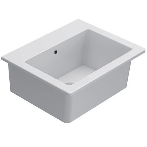 Раковина GLOBO FORTY3 подвесная или накладная с тремя намеченными отверстиями цвет белый FO063BI