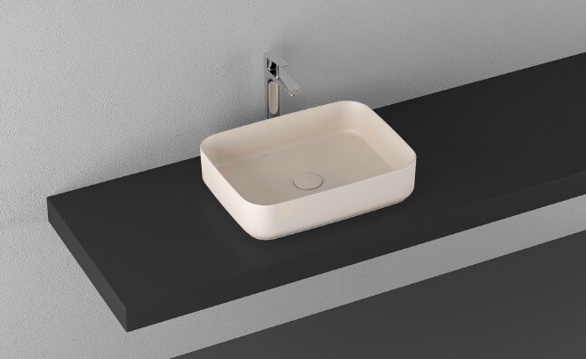 Раковина ISVEA Infinity накладная ШГВ 500*360*120 отверстия для смесителя отсутствуют цвет слоновая кость