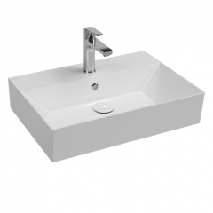 Раковина ISVEA SistemaZ Frame накладная ШГВ 600*420*132 отверстия для смесителя 1 цвет мятно зеленый матовый