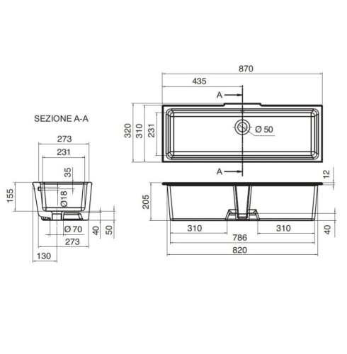 Раковина Scarabeo MIKY встраиваемая снизу с переливом без отверстий цвет белый 8092