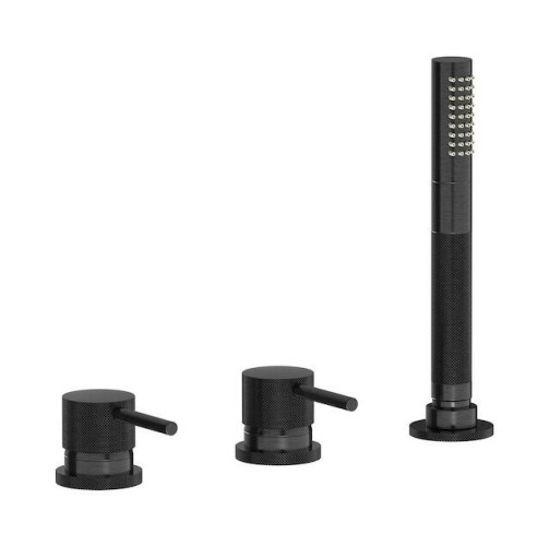 Смеситель на бортик ванной на 3 отверстия c дивертором и ручным душем с наполнением через слив-перелив IBRUBINETTI INDUSTRIA ID397