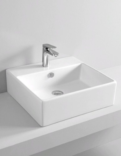 Раковина Artceram Quadro подвесная/накладная с одним отверстием цвет белый QUL003 01 00