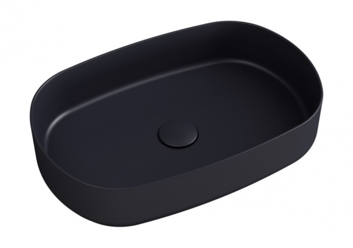 Раковина ISVEA Infinity накладная ШГВ 550*360*120 отверстия для смесителя отсутствуют цвет антрацит матовый