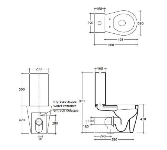 Унитаз моноблок с бачком GALASSIA xES 9910MT+9925 напольный цвет белый матовый